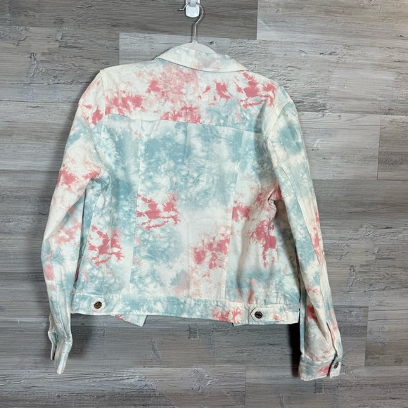 Guess Women's Tie-Dye Jean Jacket - Blue and Pink - Picture 6 of 6